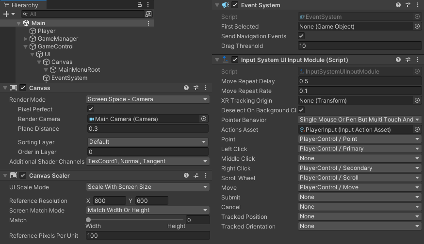 Unity GUI Hierarchy